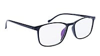 Unisex Large Rectangular Spectacle Frame. Matte Black Color