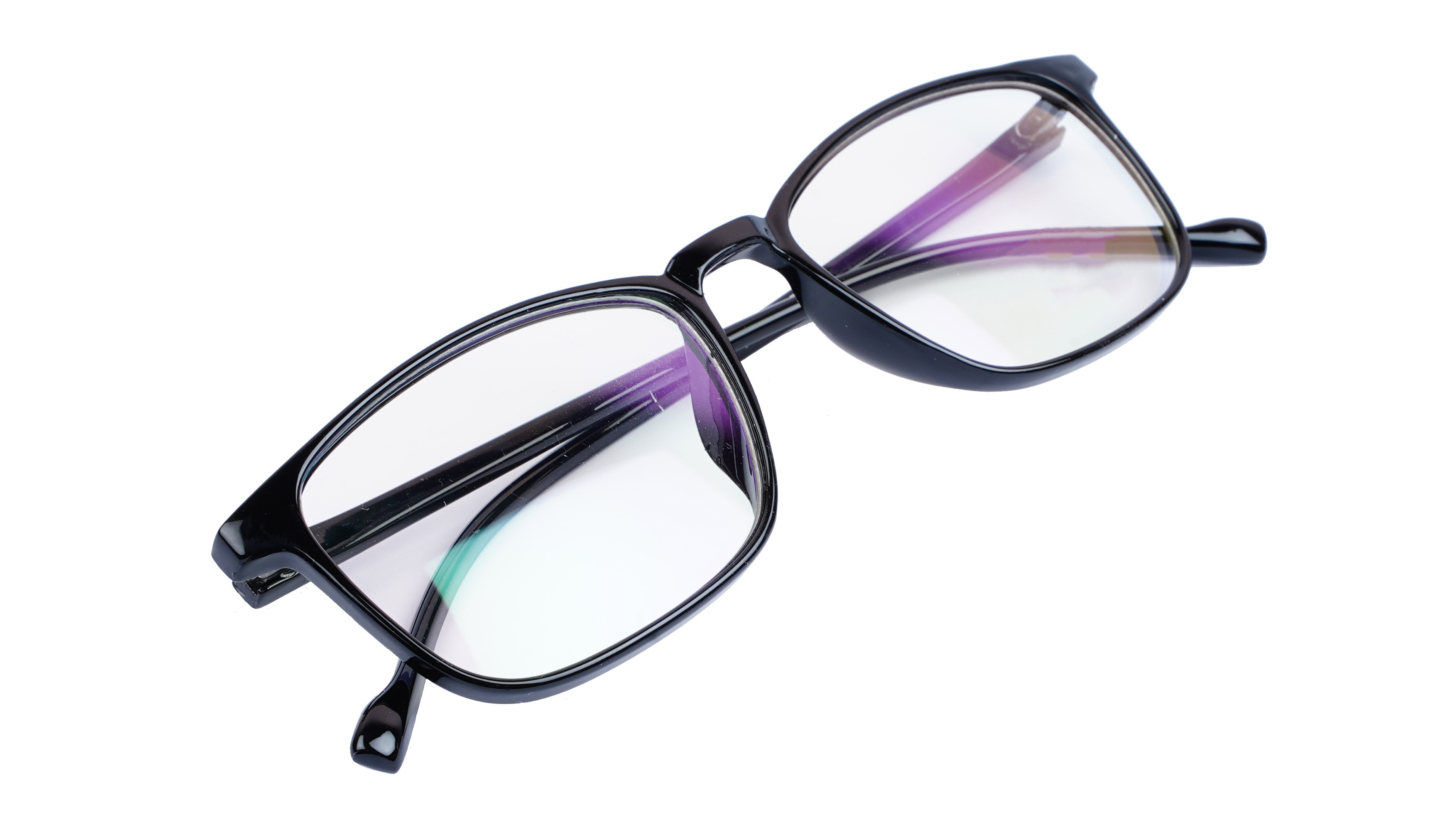 Unisex Large Rectangular Spectacle Frame. Matte Black Color