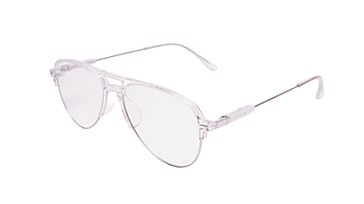 Soigné Unisex Large Half Rim Aviator Spectacle Frame.Transparent