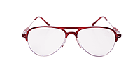 Soigné Unisex Large Half Rim Aviator Spectacle Frame.Red Soigné Unisex Large Half Rim Aviator Spectacle Frame.Red