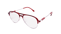 Soigné Unisex Large Half Rim Aviator Spectacle Frame.Red Soigné Unisex Large Half Rim Aviator Spectacle Frame.Red