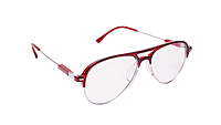 Soigné Unisex Large Half Rim Aviator Spectacle Frame.Red Soigné Unisex Large Half Rim Aviator Spectacle Frame.Red