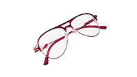 Soigné Unisex Large Half Rim Aviator Spectacle Frame.Red Soigné Unisex Large Half Rim Aviator Spectacle Frame.Red