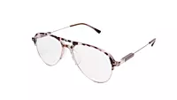 Soigné Unisex Large Half Rim Aviator Spectacle Frame.Leopard