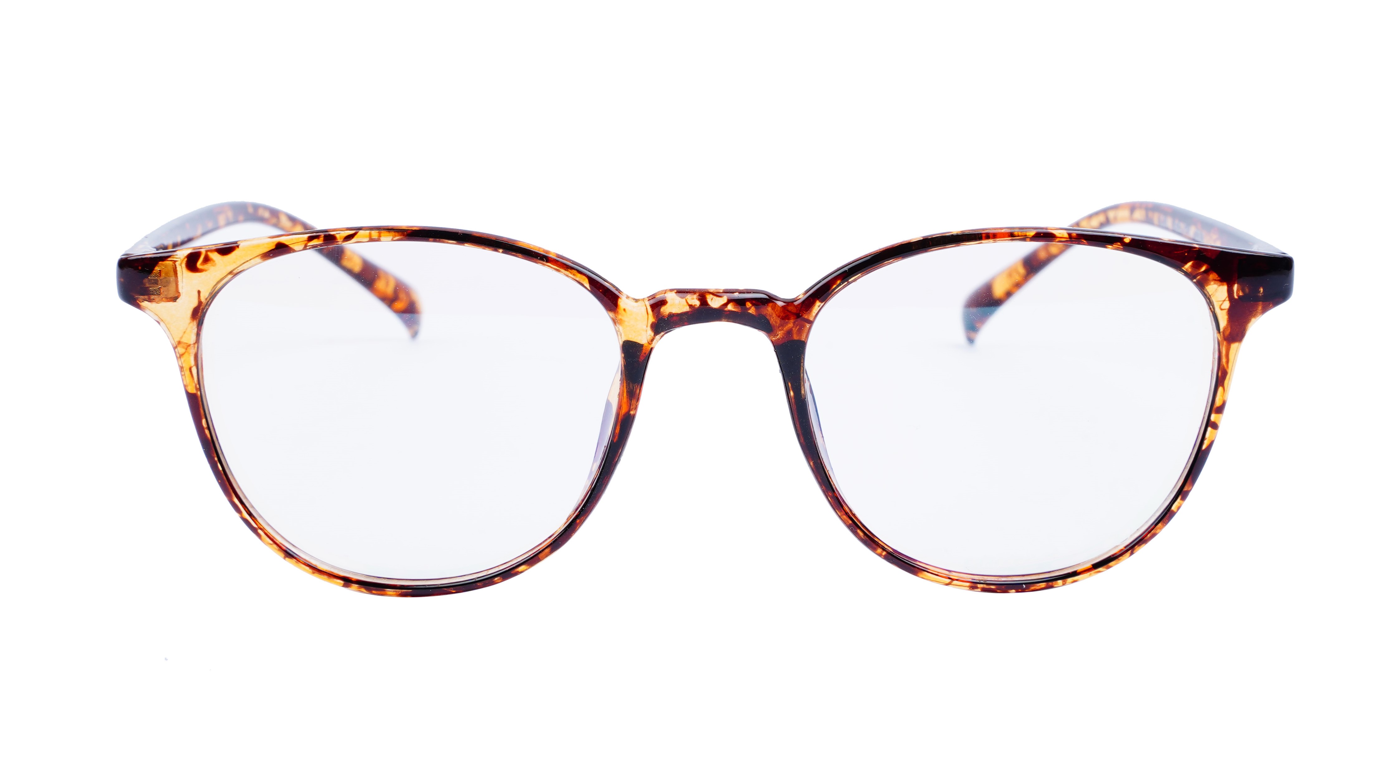 Unisex Medium Full Rim Round Spectacle Frame. Leopard Print
