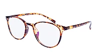 Unisex Medium Full Rim Round Spectacle Frame. Leopard Print