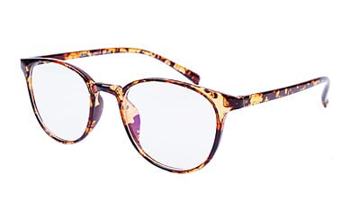 Unisex Medium Full Rim Round Spectacle Frame. Leopard Print