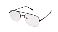 Soigné Unisex Half Rim Rectangular Spectacle Frame.Gray Color-Large Soigné Unisex Half Rim Rectangular Spectacle Frame.Gray Color-Large