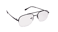 Soigné Unisex Half Rim Rectangular Spectacle Frame.Gray Color-Large Soigné Unisex Half Rim Rectangular Spectacle Frame.Gray Color-Large