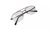 Soigné Unisex Half Rim Rectangular Large Spectacle Frame.Matte Black