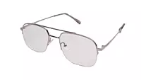 Soigné Unisex Half Rim Rectangular Spectacle Frame.Gray Color Frame-Large