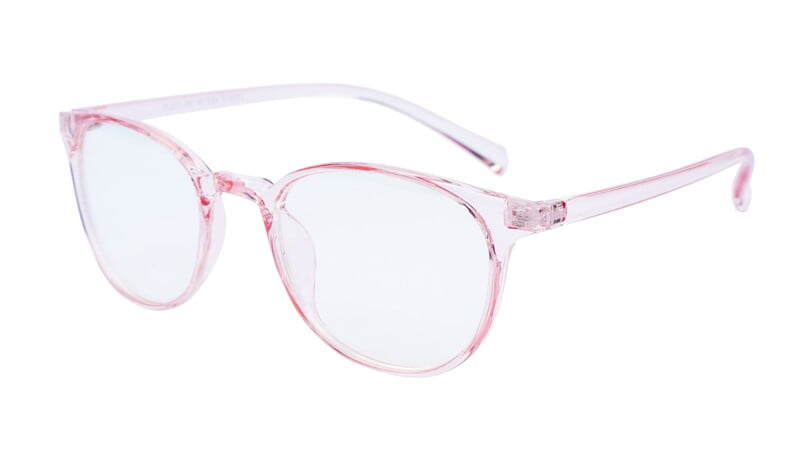 Female Round Medium Spectacle. See Through Pink Color Female Round Medium Spectacle. See Through Pink Color