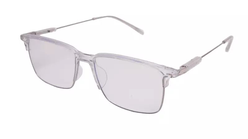 Soigné Unisex Half Rim Rectangular Spectacle Frame.Transparent-Large