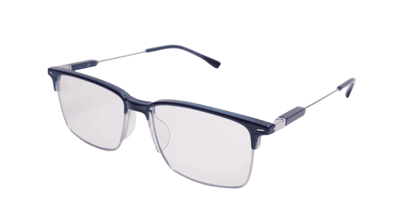 Soigné Unisex Half Rim Rectangular Spectacle Frame.Blue-Large Soigné Unisex Half Rim Rectangular Spectacle Frame.Blue-Large