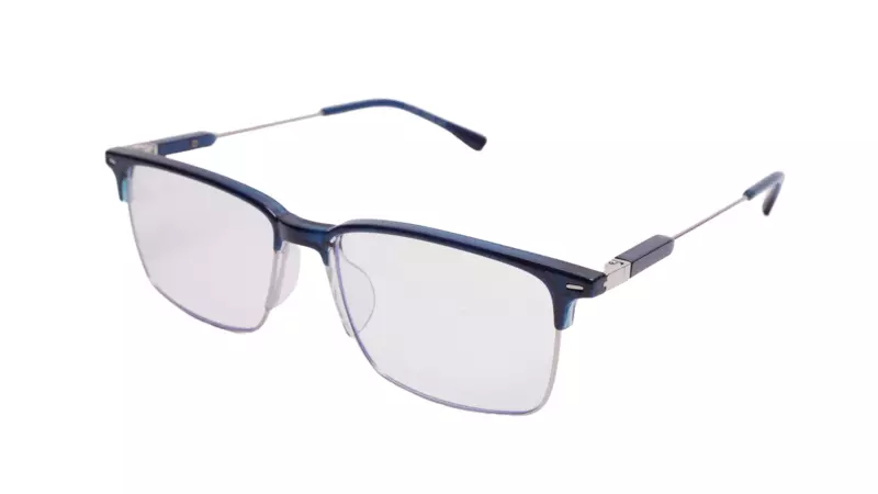 Soigné Unisex Half Rim Rectangular Spectacle Frame.Blue-Large