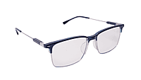 Soigné Unisex Half Rim Rectangular Spectacle Frame.Blue-Large Soigné Unisex Half Rim Rectangular Spectacle Frame.Blue-Large