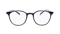 Unisex Medium Full Rim Round Spectacle Frame. Matte Black