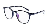 Unisex Medium Full Rim Round Spectacle Frame. Matte Black