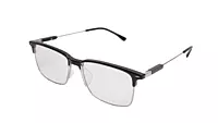 Soigné Unisex Half Rim Rectangular Spectacle Frame.Black-Large