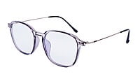 Unisex Large Square Spectacle Frame. See Through Grey Frame Unisex Large Square Spectacle Frame. See Through Grey Frame