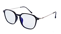 Unisex Large Square Spectacle Frame. Glossy Black Frame