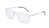 Unisex Large Rectangular Spectacle Frame. Transparent Rim Unisex Large Rectangular Spectacle Frame. Transparent Rim