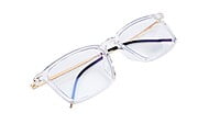 Unisex Large Rectangular Spectacle Frame. Transparent Rim Unisex Large Rectangular Spectacle Frame. Transparent Rim