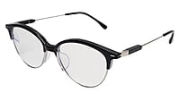Soigné Female Large Half Rim Cat Eye Spectacle Frame.Black&Silver Soigné Female Large Half Rim Cat Eye Spectacle Frame.Black&Silver