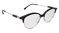 Soigné Female Large Half Rim Cat Eye Spectacle Frame.Black&Silver Soigné Female Large Half Rim Cat Eye Spectacle Frame.Black&Silver