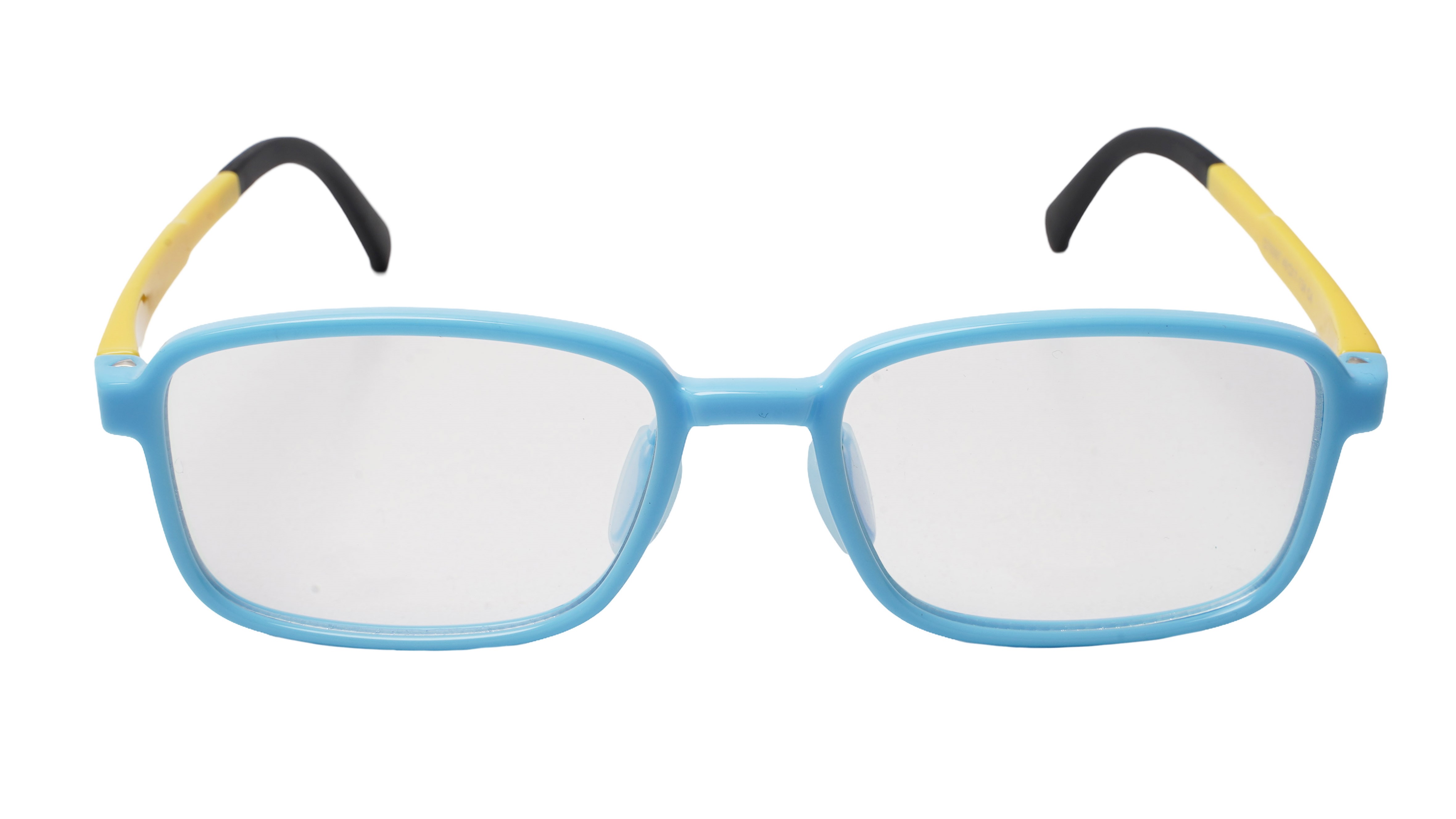 Soigné Kids&Teens Rectangular Spectacle Frame.Blue&Yellow.(12-15)Y-Unisex