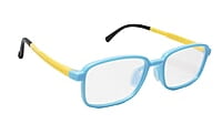 Soigné Kids&Teens Rectangular Spectacle Frame.Blue&Yellow.(12-15)Y-Unisex Soigné Kids&Teens Rectangular Spectacle Frame.Blue&Yellow.(12-15)Y-Unisex