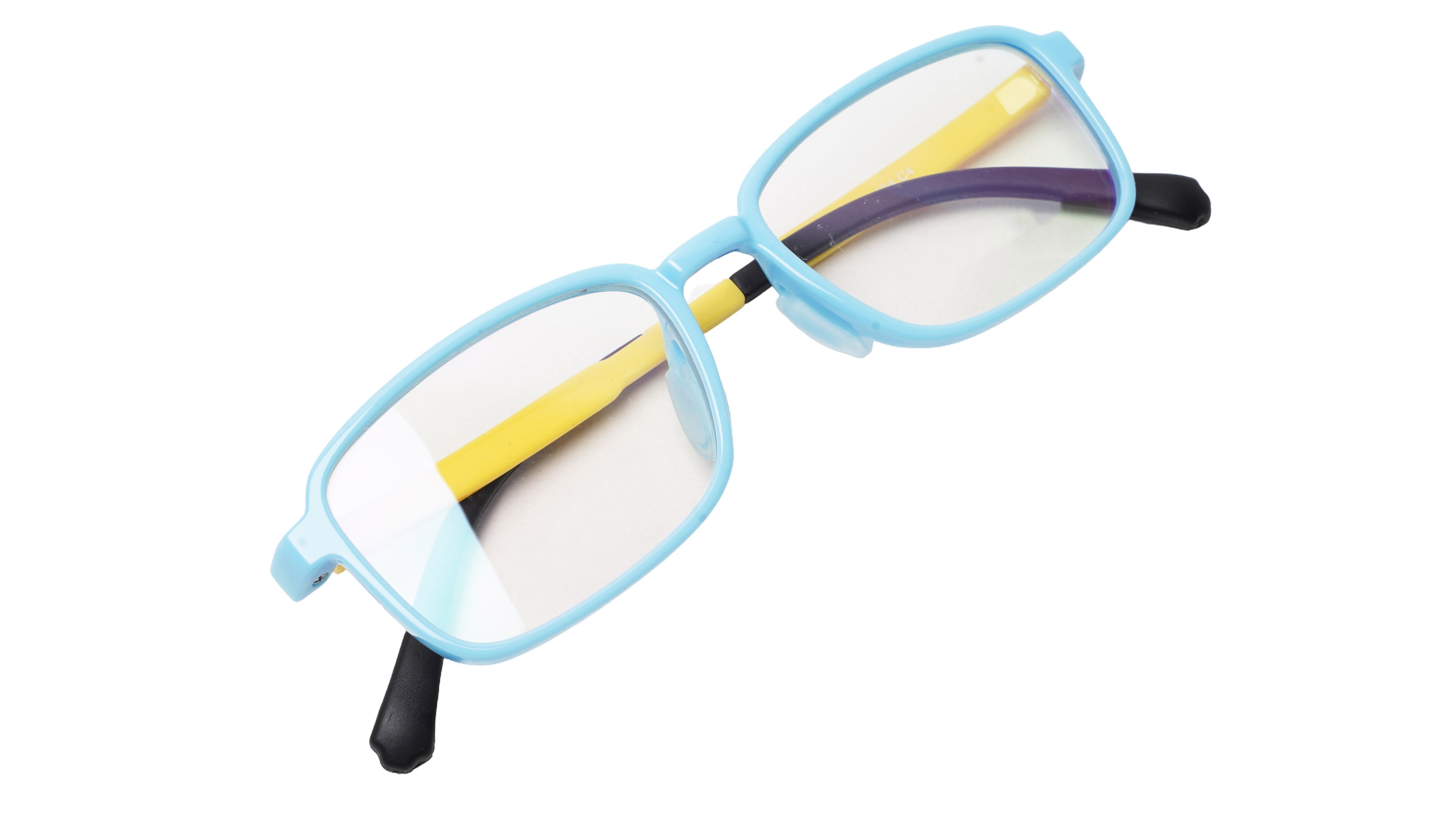 Soigné Kids&Teens Rectangular Spectacle Frame.Blue&Yellow.(12-15)Y-Unisex