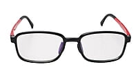 Soigné Kids&Teens Rectangular Spectacle Frame.Red&Black.(12-15)Y-Unisex Soigné Kids&Teens Rectangular Spectacle Frame.Red&Black.(12-15)Y-Unisex