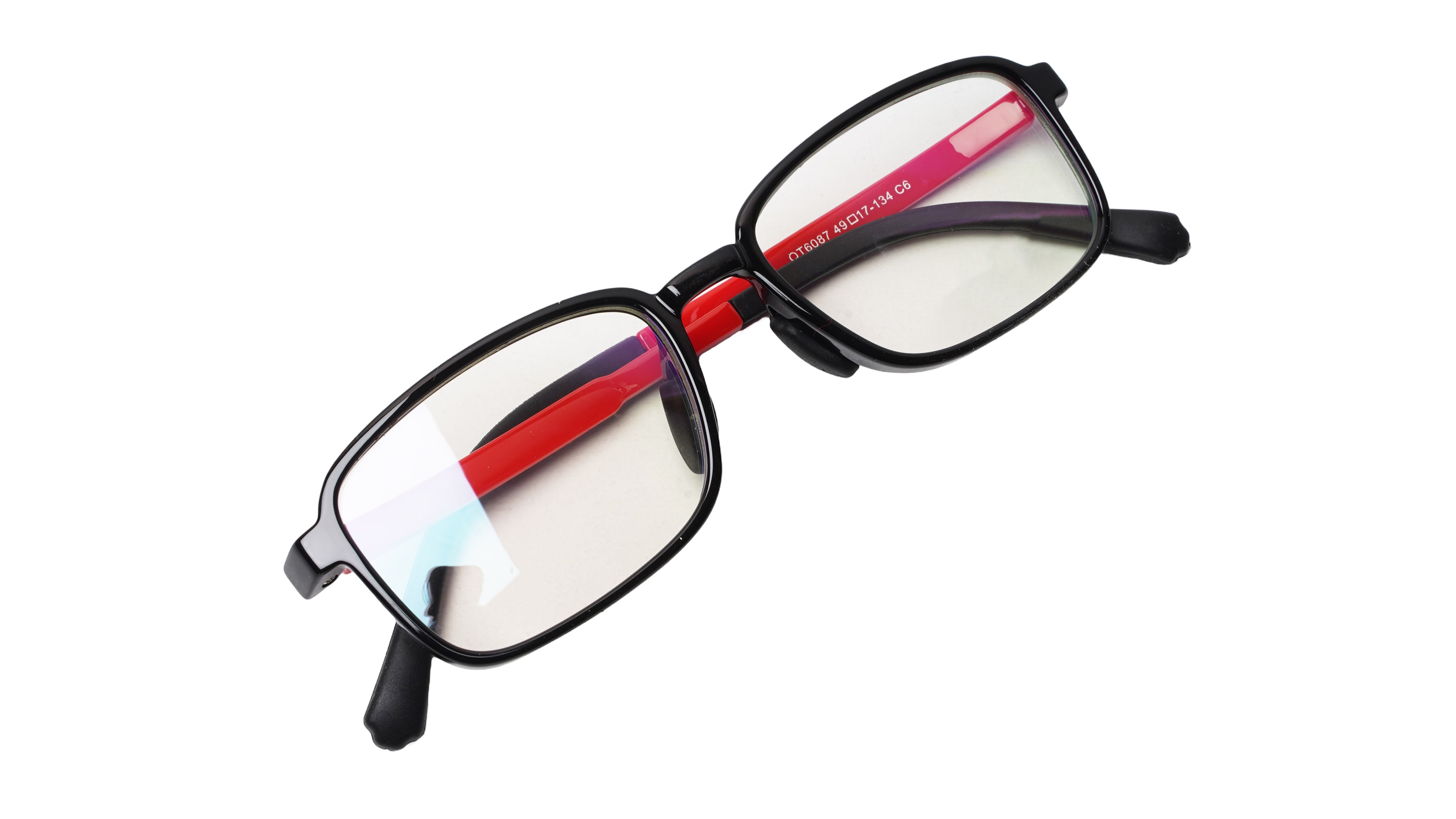 Soigné Kids&Teens Rectangular Spectacle Frame.Red&Black.(12-15)Y-Unisex