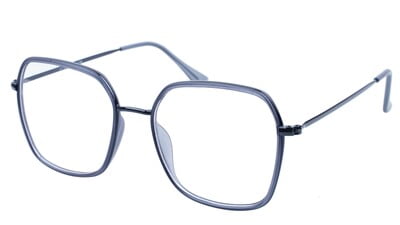 Unisex Oversized Spectacle Frame. Black & Grey Color Composite Frame
