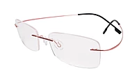 Soigné Female Rectangular Rimless Flexible Spectacle Frame-Pink-Medium