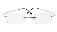 Soigné Female Rectangular Rimless Flexible Spectacle Frame-Pink-Medium