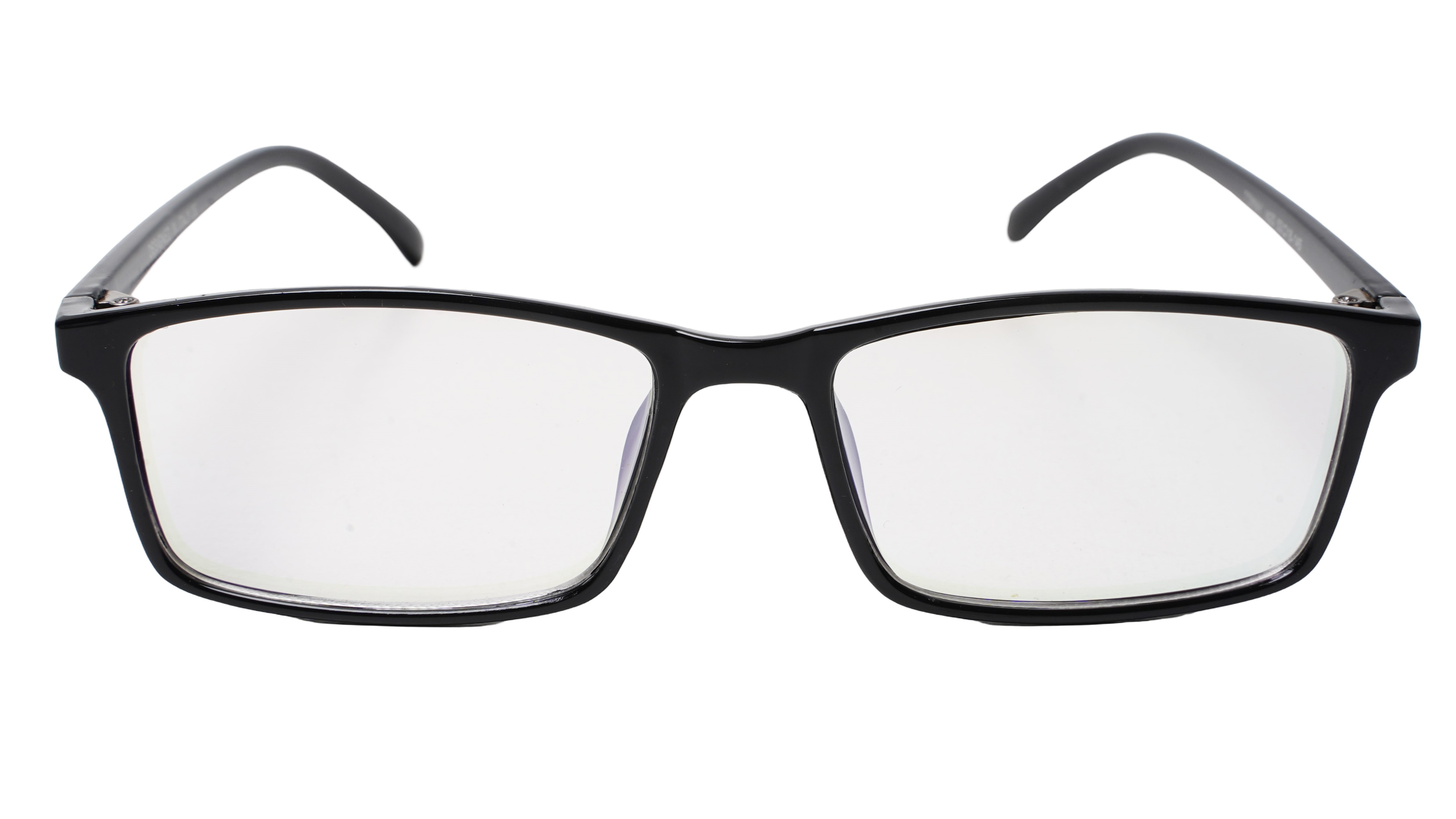 Soigné Unisex Large Rectangular Spectacle Frame.Gloss Black Color