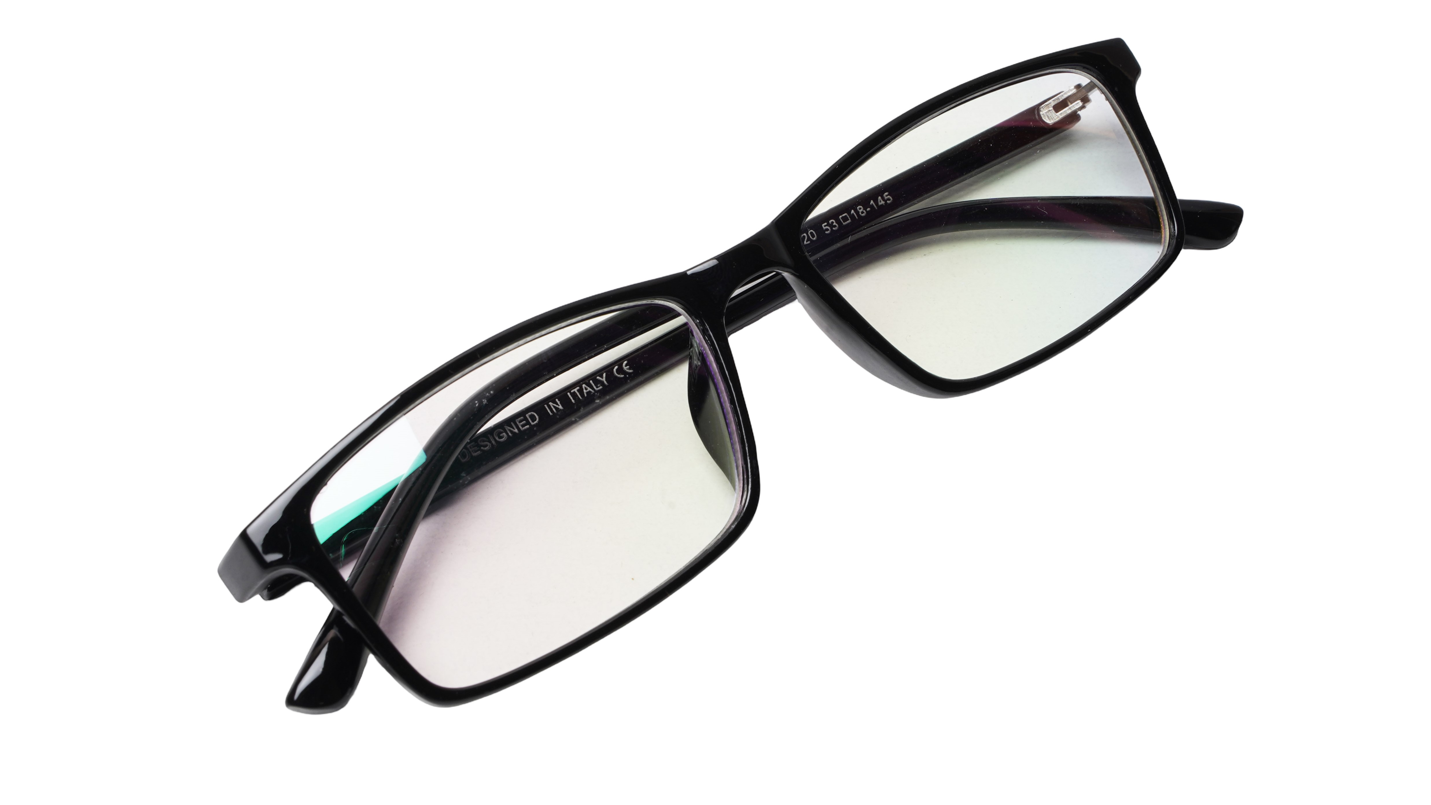 Soigné Unisex Large Rectangular Spectacle Frame.Gloss Black Color
