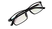 Soigné Unisex Large Rectangular Spectacle Frame.Gloss Black Color Soigné Unisex Large Rectangular Spectacle Frame.Gloss Black Color