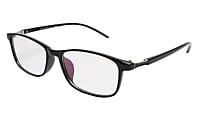 Soigné Unisex Large Rectangular Spectacle.Matte Black Color Frame