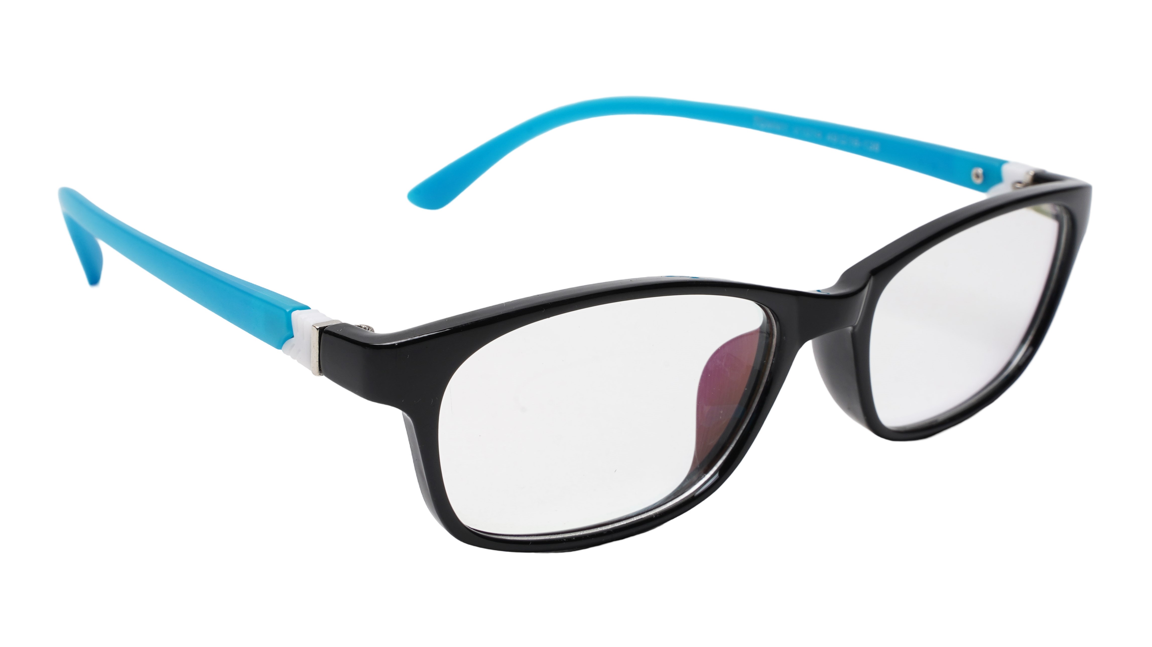 Soigné Kids&Teens Rectangular Spectacle Frame.Black&Blue.(11-15)Y-Unisex