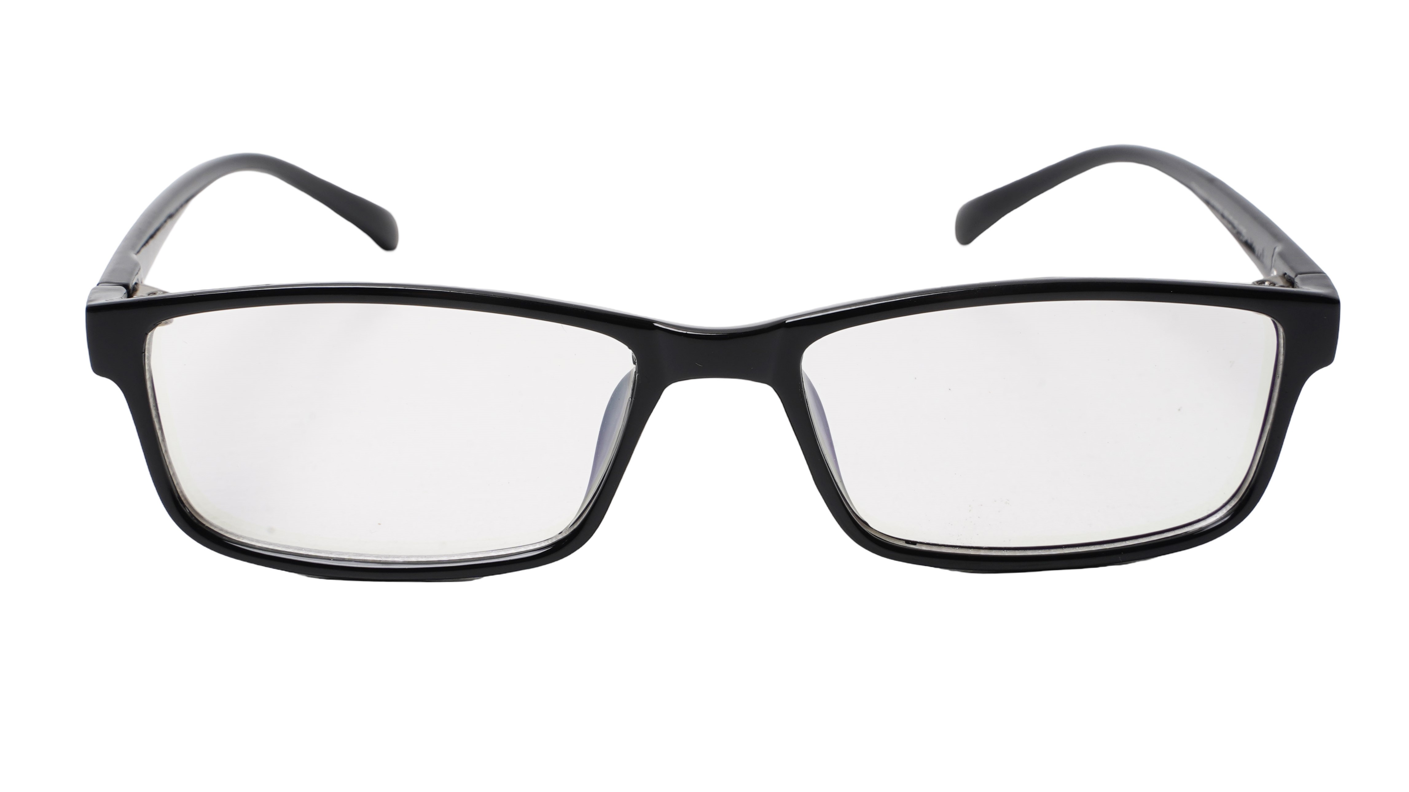 Soigné Kids&Teens Rectangular Spectacle Frame.Glossy Black Frame.(11-15)Y-Unisex