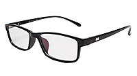 Soigné Kids&Teens Rectangular Spectacle Frame.Glossy Black Frame.(11-15)Y-Unisex