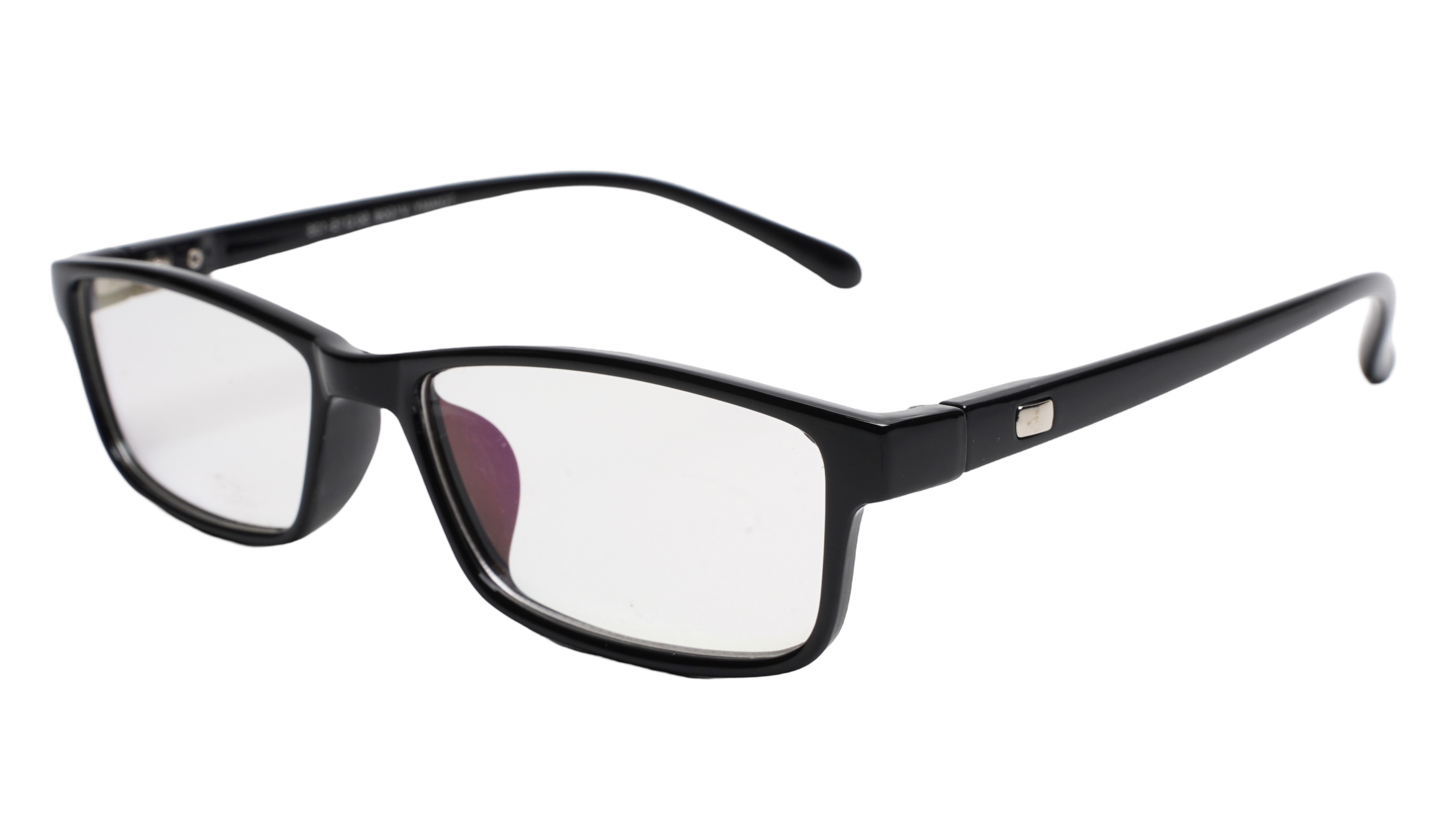 Soigné Kids&Teens Rectangular Spectacle Frame.Glossy Black Frame.(11-15)Y-Unisex