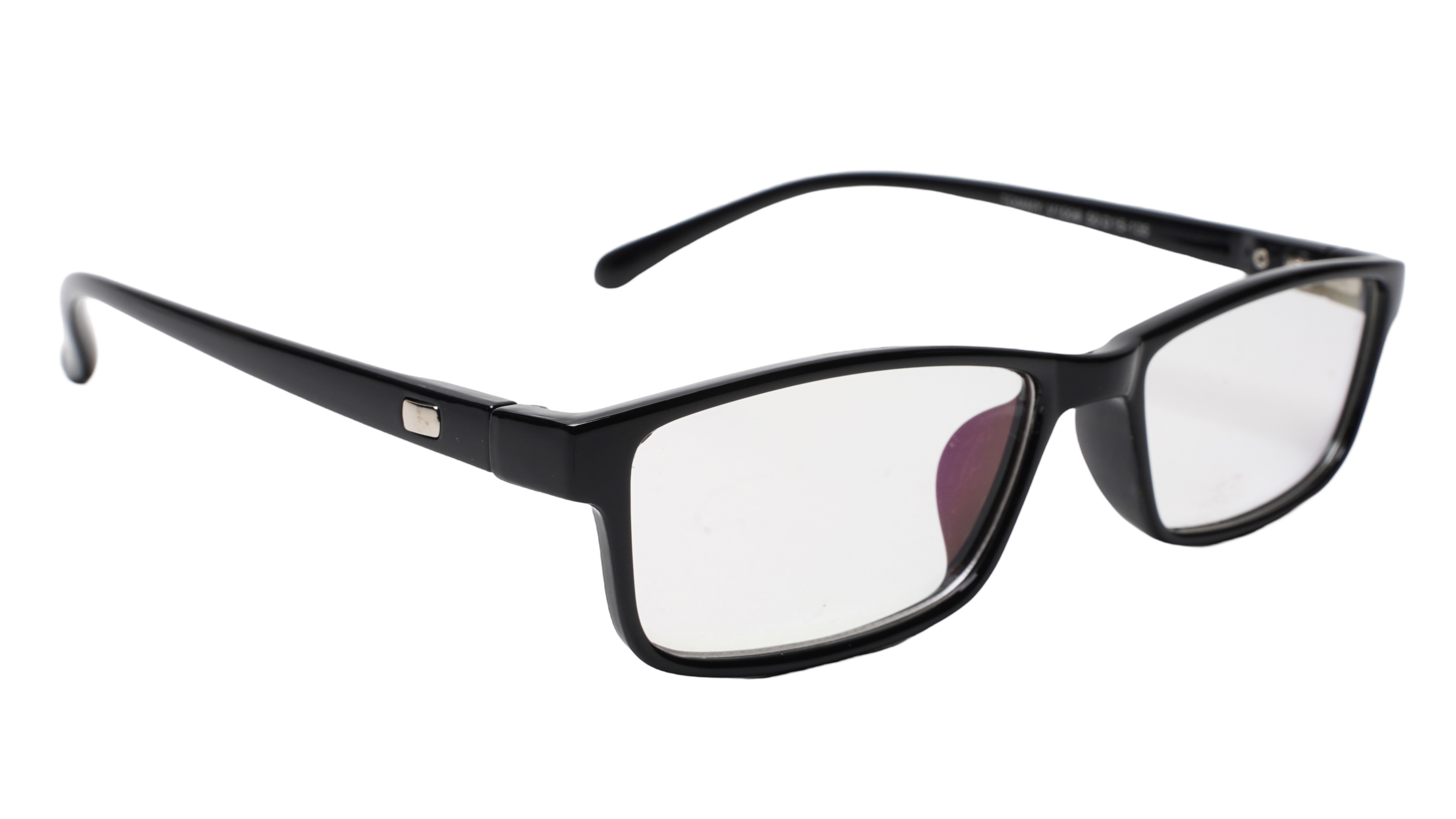 Soigné Kids&Teens Rectangular Spectacle Frame.Glossy Black Frame.(11-15)Y-Unisex