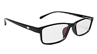 Soigné Kids&Teens Rectangular Spectacle Frame.Glossy Black Frame.(11-15)Y-Unisex