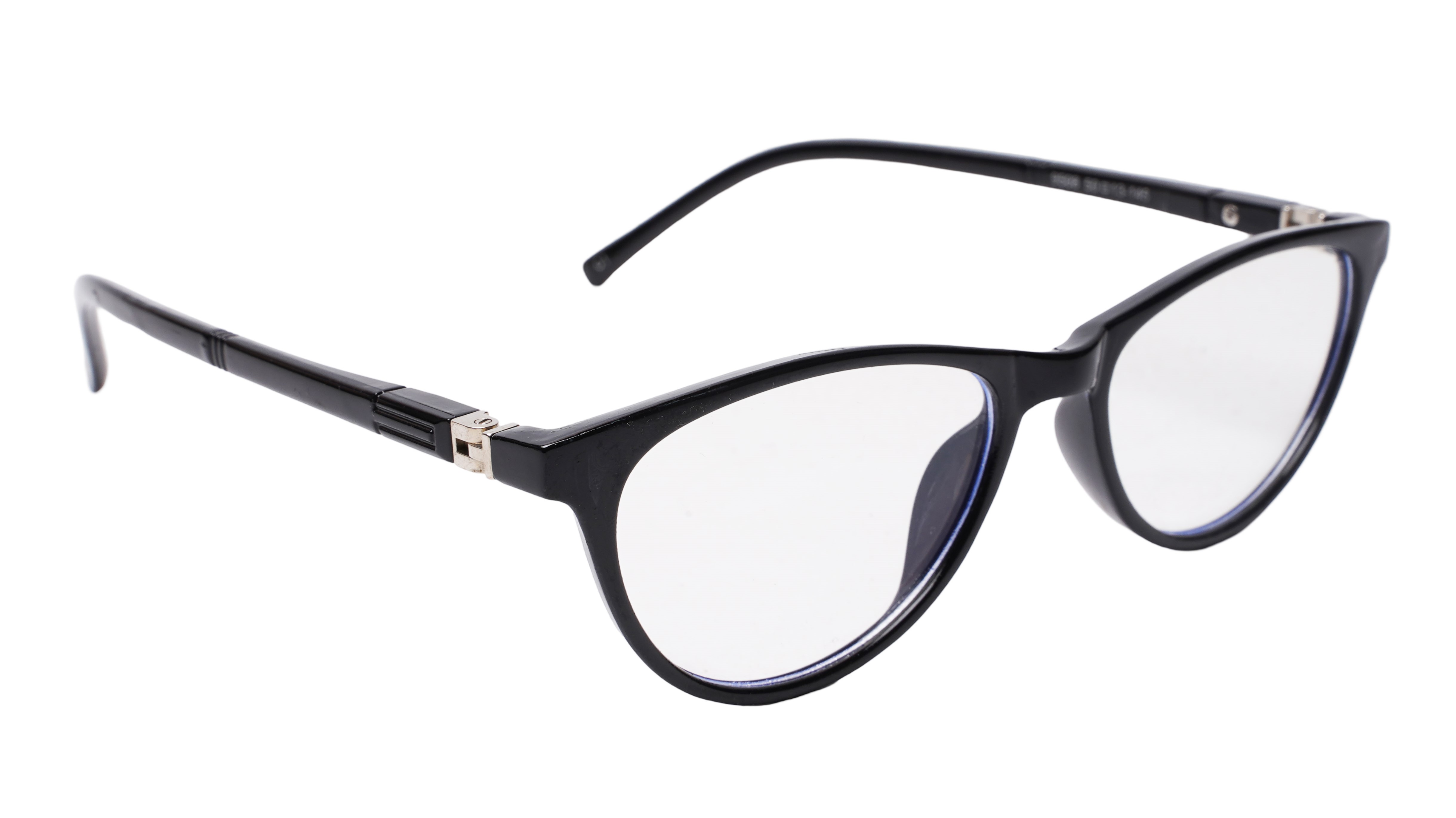 Soigné Female Cat Eye Spectacle Frames.Black-Large