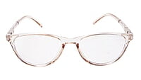 Soigné Female Cat Eye Spectacle Frames.See Through Brown-Large Soigné Female Cat Eye Spectacle Frames.See Through Brown-Large