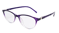 Soigné Female Cat Eye Spectacle Frames.Purple&Transparent-Large